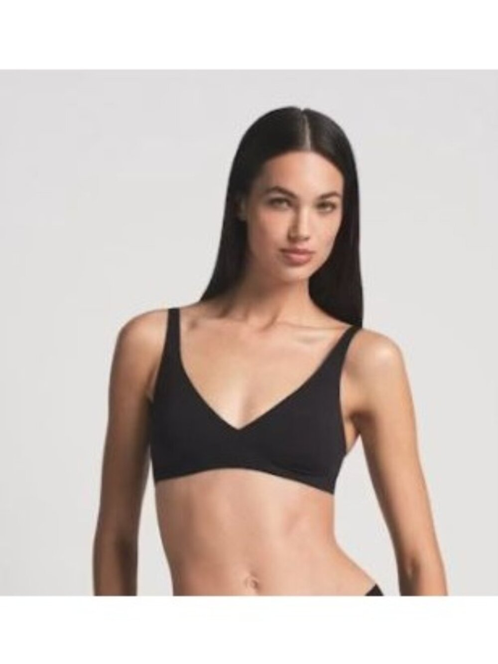 NEW SKIMS Naked Plunge Bra, Onyx, Size XL